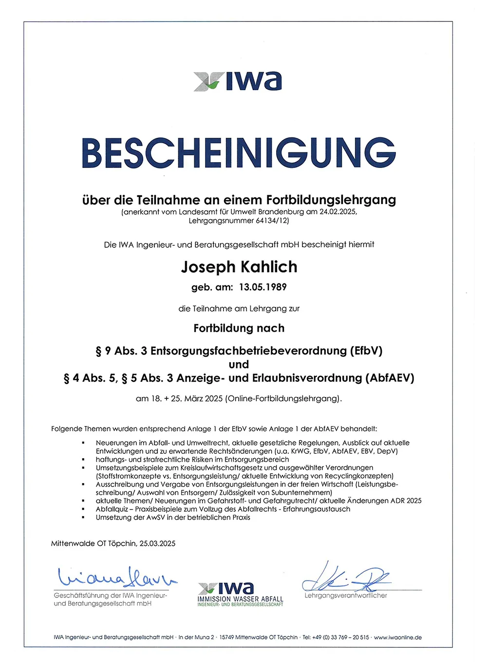 5_Bescheinigung EfbV und AbfAEV (25.03.2025)